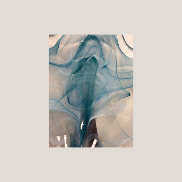 Art Deco Blue-Gray Glass Centerpiece - Picture 8 of 8